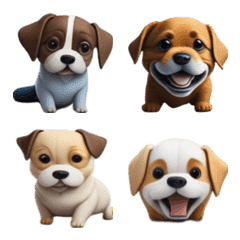 [LINE絵文字] Paw-fect Puppy,cute Doggy Emoticon VOL.4の画像