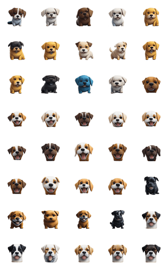 [LINE絵文字]Paw-fect Puppy,cute Doggy Emoticon VOL.4の画像一覧