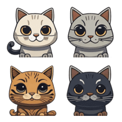 [LINE絵文字] Pawsitively Awesome Cat Emoticons VOL.2の画像