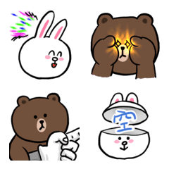 [LINE絵文字] BROWN and CONY's lovely face in privateの画像