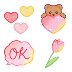 [LINE絵文字] 動く！クマちゃん♡きらきら【絵文字】の画像