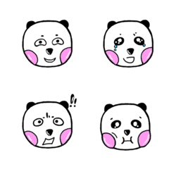 [LINE絵文字] パンダの顔かわいいの画像