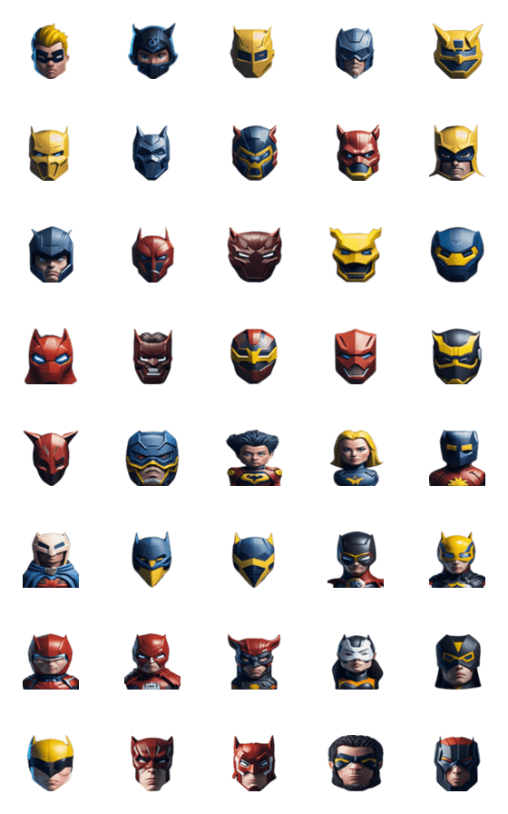 [LINE絵文字]WOW ！ marvelous Superhero Assemble VOL.2の画像一覧