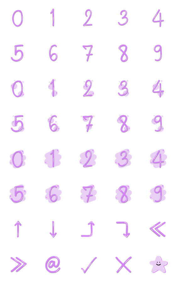 [LINE絵文字]Emoji purple colorの画像一覧