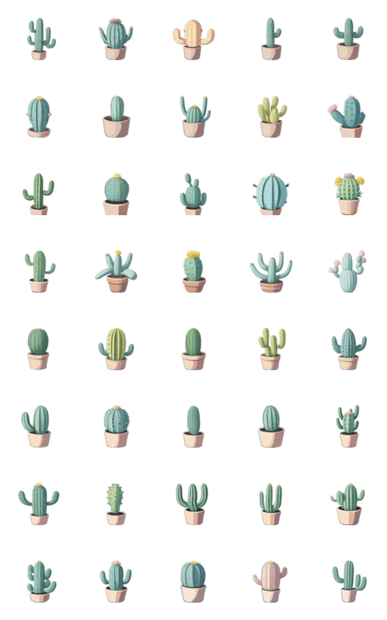 [LINE絵文字]Caudex n Succulent lover - Cactus VOL.1の画像一覧