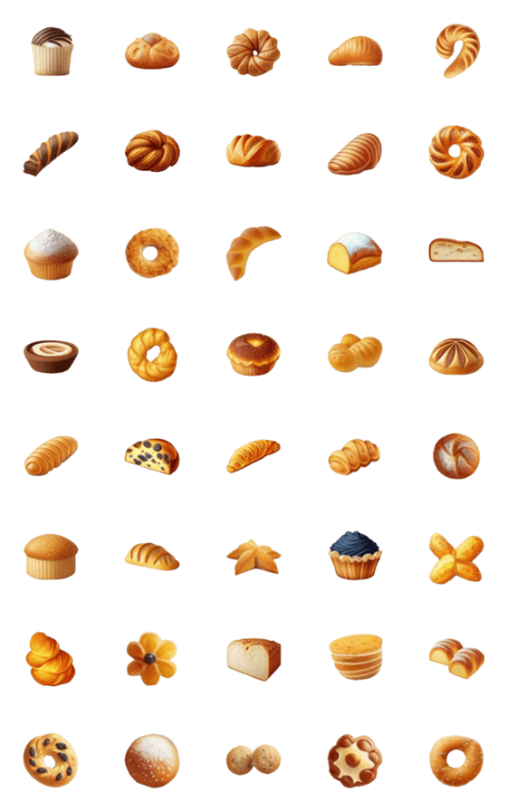 [LINE絵文字]Bakery emojis v1の画像一覧