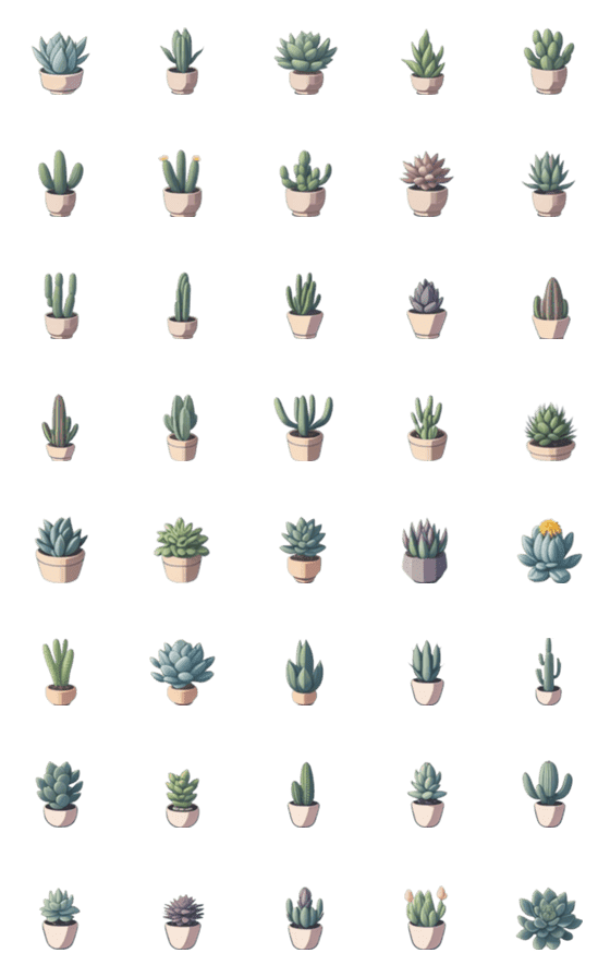 [LINE絵文字]Caudex n Succulent lover-Succulent VOL.1の画像一覧