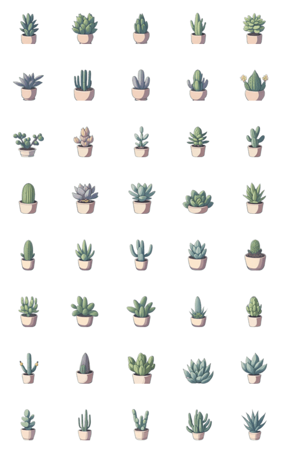 [LINE絵文字]Caudex n Succulent lover-Succulent VOL.2の画像一覧