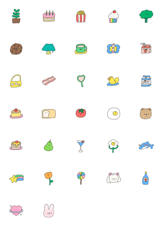 [LINE絵文字]colorful stuff ！の画像一覧