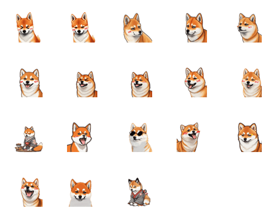 [LINE絵文字]Shibainu1029-1の画像一覧