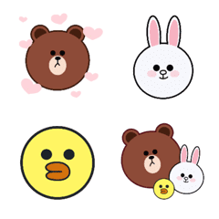 [LINE絵文字] Emoji BROWN ＆ FRIENDS B.1の画像