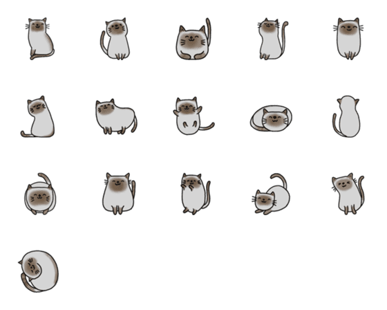 [LINE絵文字]cat sprintの画像一覧