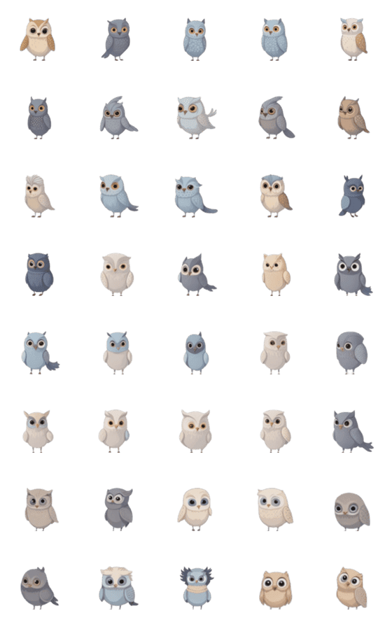 [LINE絵文字]Hoot Hoot！ It's Owls Time ！ VOL.2の画像一覧