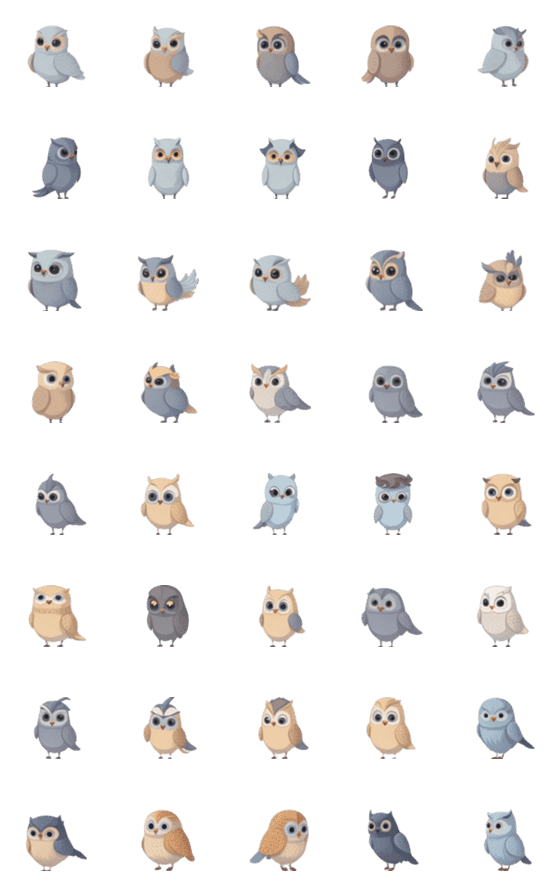 [LINE絵文字]Hoot Hoot！ It's Owls Time ！ VOL.3の画像一覧