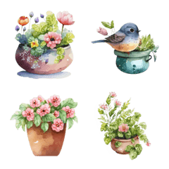 [LINE絵文字] Flower and bird emojisの画像