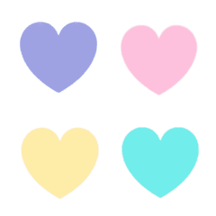 [LINE絵文字] Pastel heart heart love loveの画像