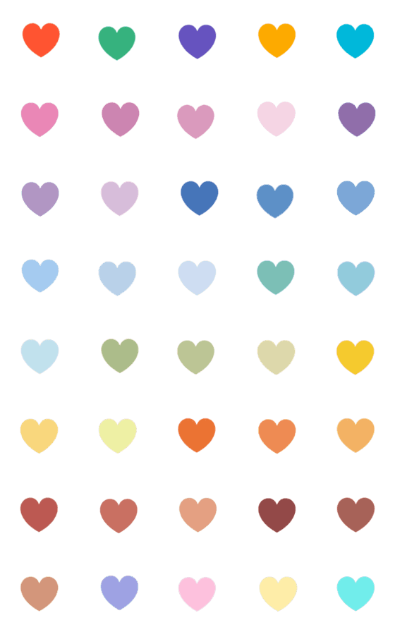 [LINE絵文字]Pastel heart heart love loveの画像一覧