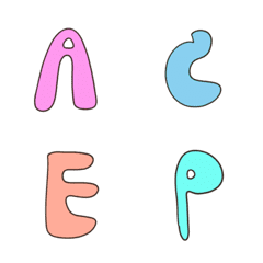 [LINE絵文字] Cutie cute alphabetの画像