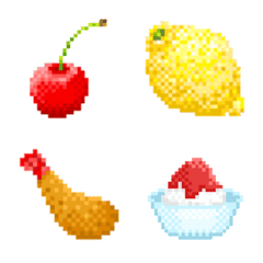 [LINE絵文字] ドット絵の食べ物の画像