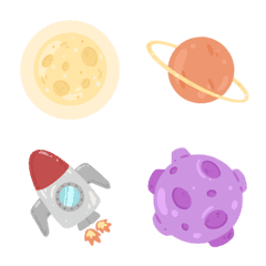 [LINE絵文字] Outer Space Emojiの画像