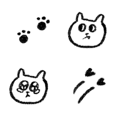 [LINE絵文字] ねこちゃん 黑 日常記号 ♥ 絵文字の画像