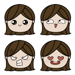 [LINE絵文字] Girl facial expressionの画像