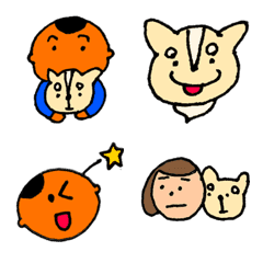 [LINE絵文字] 少年ムネユキと犬オクラ 2の画像