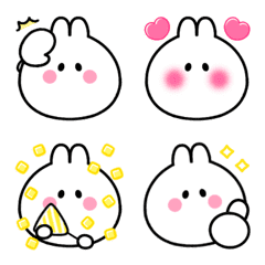 [LINE絵文字] 動く♡もっちもっちうさちゃん♡の画像