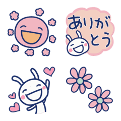 [LINE絵文字] 動く♪ほぼ白うさぎ絵文字の画像