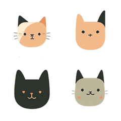 [LINE絵文字] カワイイねこはとてもシンプルの画像