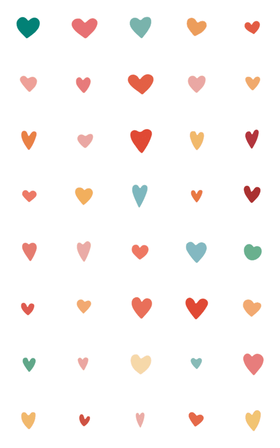 [LINE絵文字]40 cute little heartsの画像一覧