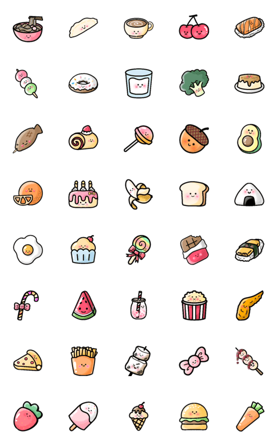 [LINE絵文字]Doodle Foodの画像一覧