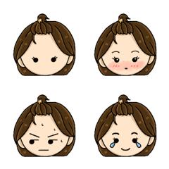 [LINE絵文字] Ting : Cool girl Emojiの画像