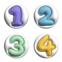 [LINE絵文字] Rainbow Numbers 3Dの画像