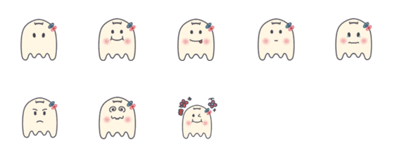 [LINE絵文字]little  ghost very cuteの画像一覧