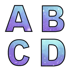 [LINE絵文字] Galaxy Light Fontの画像