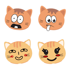 [LINE絵文字] キュートな猫の表情！の画像