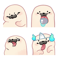 [LINE絵文字] Damu the seal -- bizarre animated emojisの画像