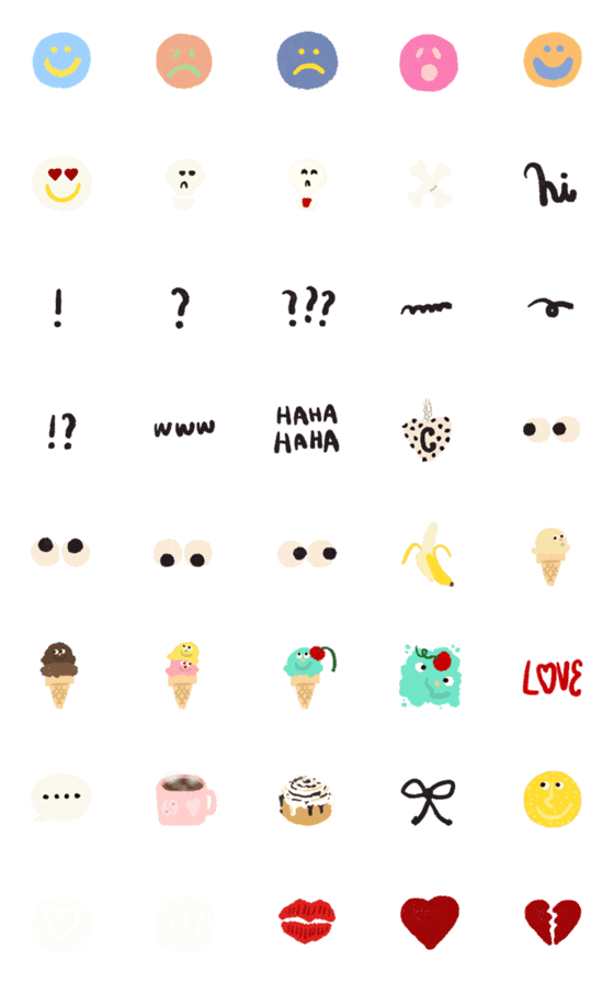 [LINE絵文字]Smile emoji inkの画像一覧