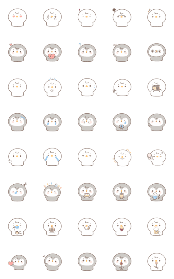 [LINE絵文字]Huaduami cute micro expressionの画像一覧