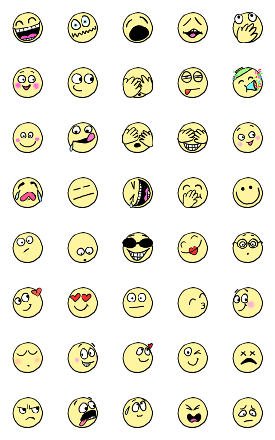 [LINE絵文字]smileys everyday I.の画像一覧