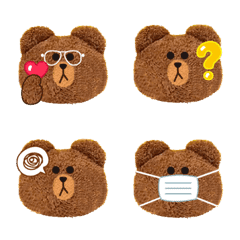 [LINE絵文字] Linefriends Boss Cute Emoji-2の画像