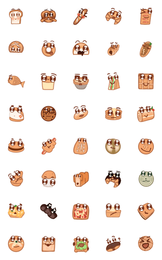 [LINE絵文字]super mega ultra cute breadの画像一覧