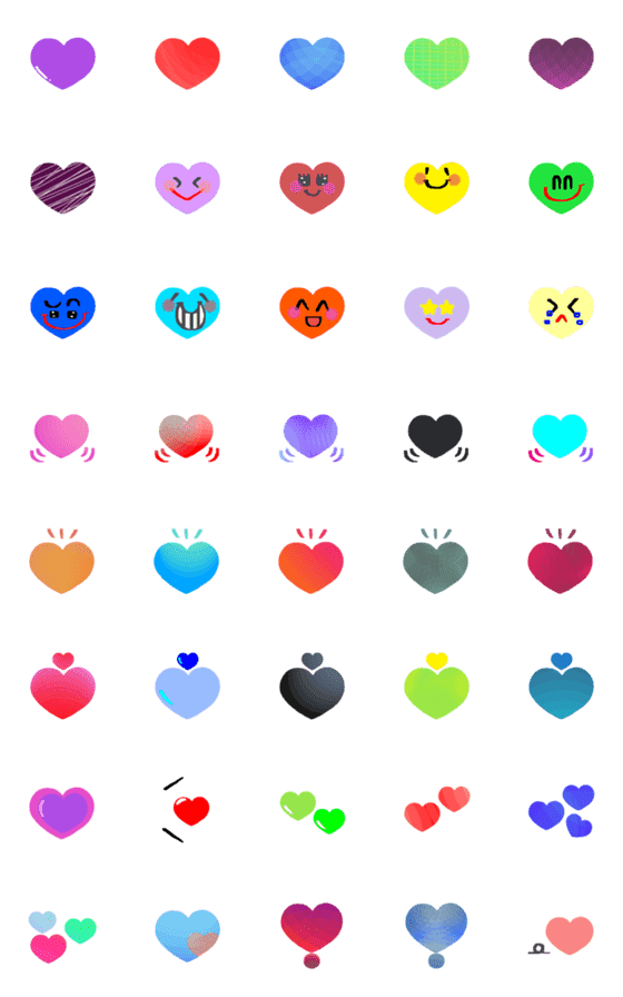 [LINE絵文字]all heart.11の画像一覧