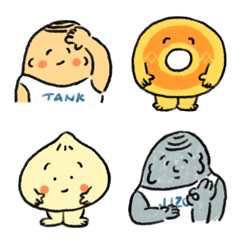 [LINE絵文字] タンクトップくんと仲間たち絵文字の画像