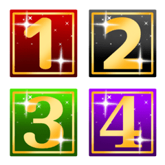 [LINE絵文字] glittering numbers luxuryの画像