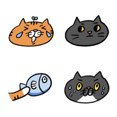 [LINE絵文字] Three cats cute emojiの画像