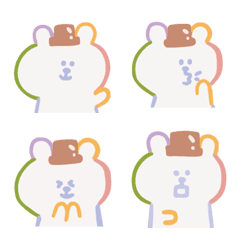 [LINE絵文字] CUTE colorful bear 1の画像