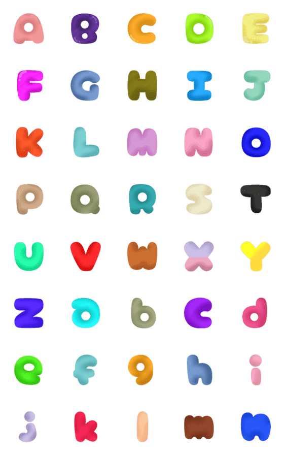 [LINE絵文字]english alphabet1の画像一覧