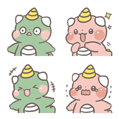 [LINE絵文字] Dodo ＆ Dobi daily expression packの画像